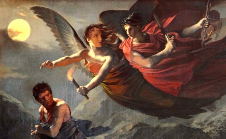 La Justice et la Vengeance divine poursuivant le Crime (Pierre-Paul Prud’hon, Paris, 1804/1806, Musée du Louvre).